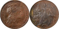 France 10 Centimes Daniel-Dupuis, Paris, Bronze, Gadoury:277 -