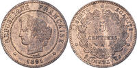 France 5 Centimes Cérès, Paris, Bronze, Gadoury:157a -