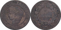France 5 Centimes Cérès, Bordeaux, Bronze, Gadoury:157a -