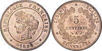 France 5 Centimes Cérès, Paris, Bronze, Gadoury:157a -