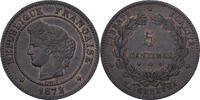 France 5 Centimes Cérès, Paris, Bronze, Gadoury:157a -
