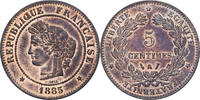 France 5 Centimes Cérès, Paris, Bronze, Gadoury:157a -
