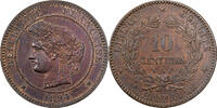 France 10 Centimes Cérès, Paris, Bronze, Gadoury:265a -