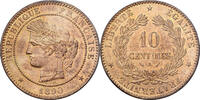 France 10 Centimes Cérès, Paris, Bronze, Gadoury:265a -