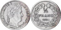 France 1/2 Franc Louis Philippe I, Paris, Silver, Gadoury:408 -