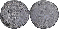 France Douzain aux deux H Henri III, Saint-Lô, Billon -