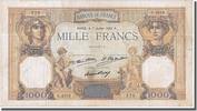 France 1000 Francs Banknote, 1 000 F 1927-1940 ''Cérès et Mercure'' -