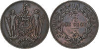 British North Borneo Cent 1887 H Heaton, Bronze, KM:2 SS 493.66 元  ＋  41.42 元 运费