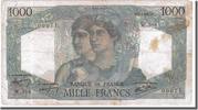 France 1000 Francs Banknote, 1 000 F 1945-1950 ''Minerve et Hercule'' -