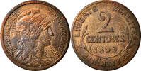 France 2 Centimes Coin, Dupuis, Paris, Bronze, KM:841 -