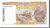 West African States 1000 Francs Banknote -