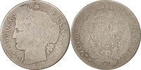 France 50 Centimes Coin, Cérès, Bordeaux, Silver, KM:834.2 -