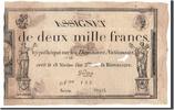 France 2000 Francs Banknote, 1795-01-07, KM:A81, Lafaurie:176 -