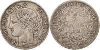 France 5 Francs Coin, Cérès, Strasbourg, Silver, KM:761.2 -