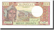 Djibouti 1000 Francs Banknote, Undated, KM:37b -