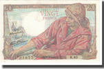 France 20 Francs Pêcheur, P. Rousseau and R. Favre-Gilly, 1942-09-24 -