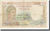 France 50 Francs Cérès, P. Rousseau and R. Favre-Gilly, 1940-02-22 -