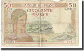 France 50 Francs Cérès, P. Rousseau and R. Favre-Gilly, 1937-02-11 -