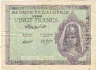 Algeria 20 Francs Banknote, 1945-02-02, KM:92a -