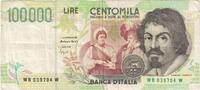 Italy 100,000 Lire Banknote, 1994-05-06, KM:117a -
