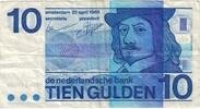Netherlands 10 Gulden Banknote, 1968-04-25, KM:91b -