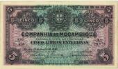 Mozambique 5 Libras Banknote, 1934-01-15, KM:R32 -