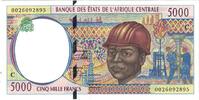 Central African States 5000 Francs Banknote, KM:609C UNZ 459.78 元  ＋  41.42 元 运费