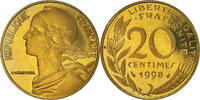 France 20 Centimes Coin, Marianne, Paris, Proof -