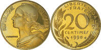 France 20 Centimes Coin, Marianne, Paris, Proof -