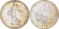 France 5 Francs Coin, Semeuse, Silver, KM:926, Gadoury:770 -