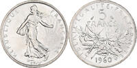 France 5 Francs Coin, Semeuse, Silver, KM:926, Gadoury:770 -