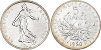 France 5 Francs Coin, Semeuse, Silver, KM:926, Gadoury:770 -