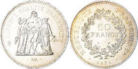France 50 Francs Coin, Hercule, Paris, Silver, KM:941.1 -