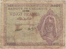 Algeria 20 Francs Banknote, 1945-02-02, KM:92b -