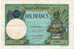 Madagascar 10 Francs 1937 Banknote, KM:36 S+ 251.02 元  ＋  41.42 元 运费