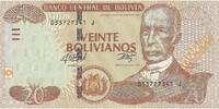 Bolivia 20 Bolivianos 1986-11-28, KM:205c -