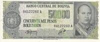 Bolivia 50,000 Pesos Bolivianos 1984-06-05, KM:170a -