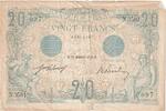 France 20 Francs Bleu, N.3581, Fayette:10.02, KM:68b -