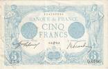 France 5 Francs Bleu, Q.6166, Fayette:2.28, KM:70 -