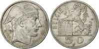 Belgium 50 Francs, 50 Frank Régence Prince Charles, Silver -