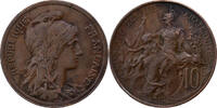 France 10 Centimes Dupuis, Paris, Bronze, Gadoury:277 -