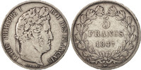 France 5 Francs Coin, Louis-Philippe, Strasbourg, Silver -