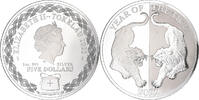 Tokelau 5 dollars, 1 oz Elizabeth II, Année du Tigre, Pobjoy Mint -