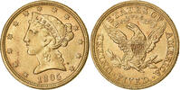 United States $5, Half Eagle 1895 U.S. Mint Coronet Head, U.S. Mint, Gol... 7,655.99 元  ＋  41.42 元 运费