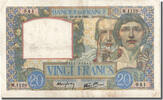 France 20 Francs Banknote, 20 F 1939-1942 ''Science et Travail'' -