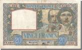 France 20 Francs Banknote, 20 F 1939-1942 ''Science et Travail'' -