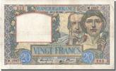France 20 Francs Banknote, 20 F 1939-1942 ''Science et Travail'' -