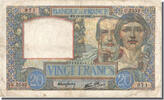 France 20 Francs Banknote, 20 F 1939-1942 ''Science et Travail'' -