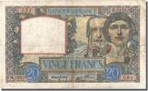 France 20 Francs Banknote, 20 F 1939-1942 ''Science et Travail'' -
