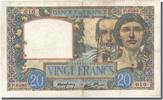 France 20 Francs Banknote, 20 F 1939-1942 ''Science et Travail'' -